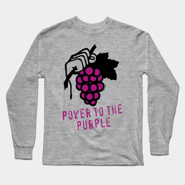 Power to the Purple (Wine Grapes) Long Sleeve T-Shirt by jrotem